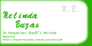 melinda buzas business card